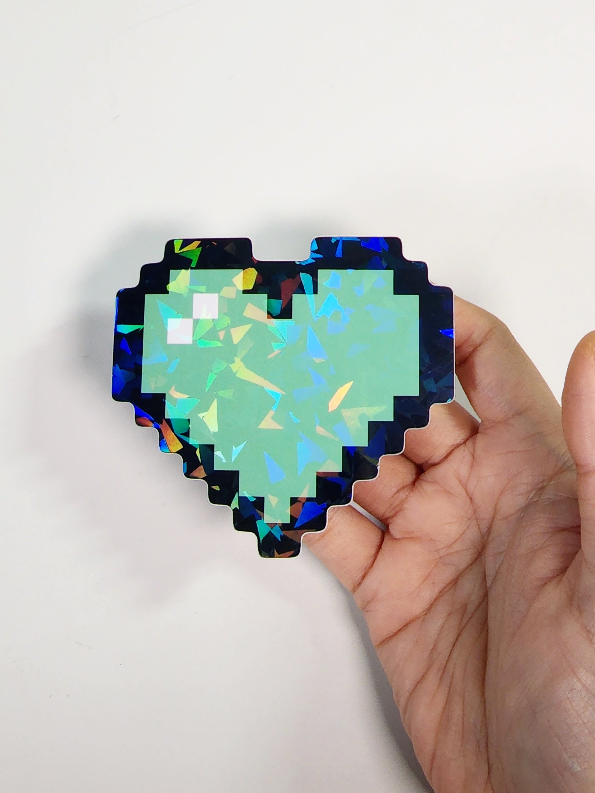 Holographic Mini Heart Vinyl Sticker – arteryink