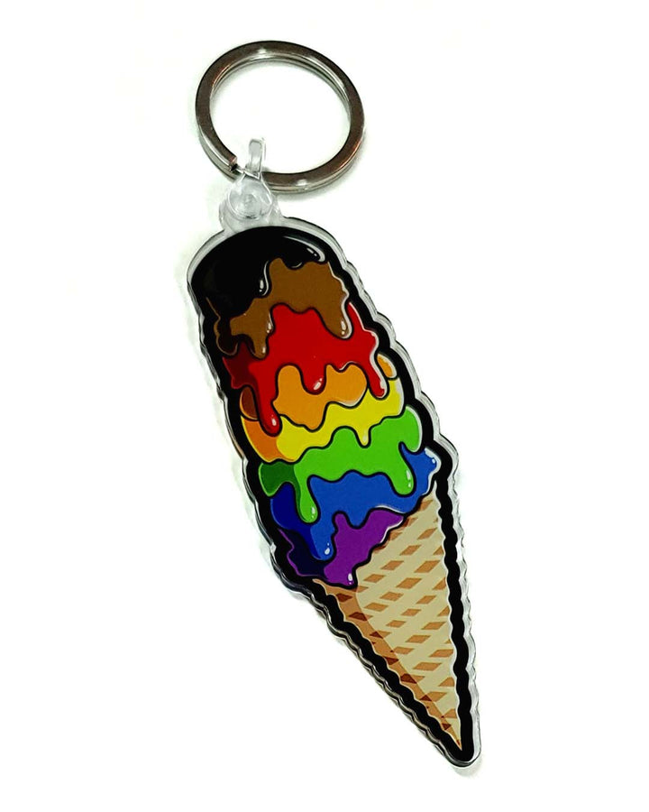 Ice Cream Pride Keychain