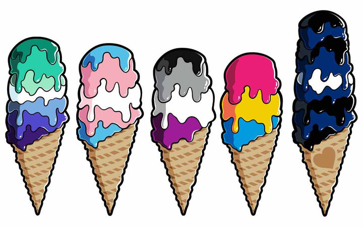 Ice Cream Pride Vinyl Stickers